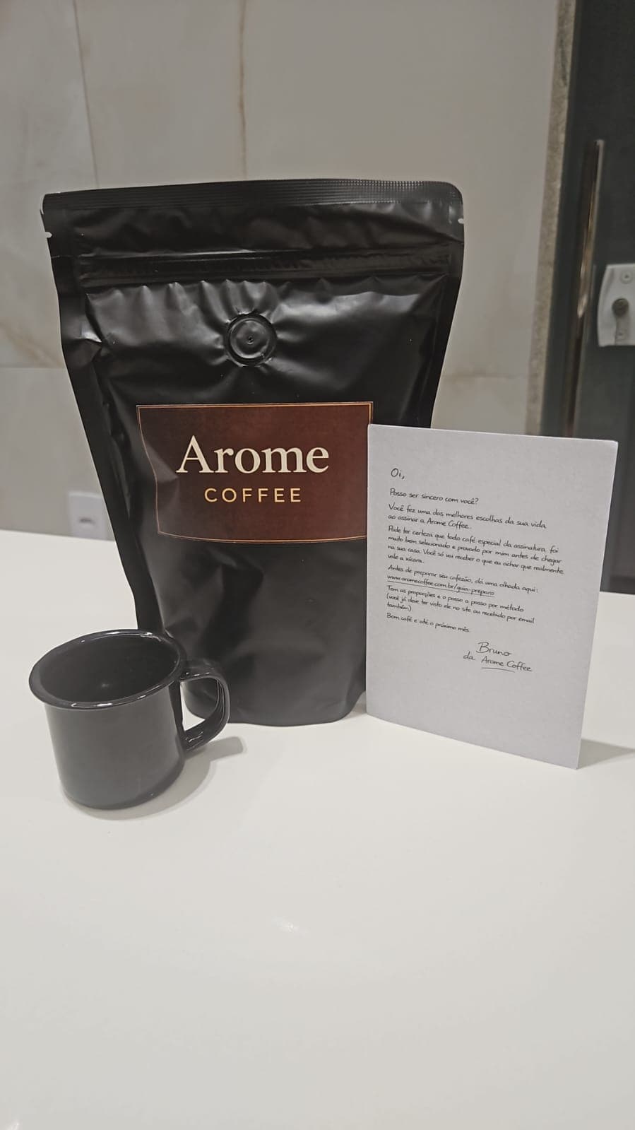 Café Arome Coffee chegando em casa
